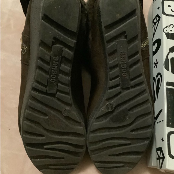 Bamboo Brand Fold Over Suede Wedged Ankle Boots - Picture 8 of 10